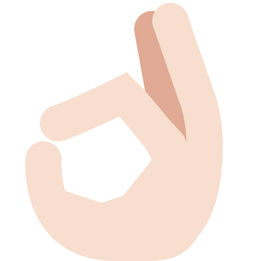 Señal De Aprobación Con La Mano: Tono de Piel Claro