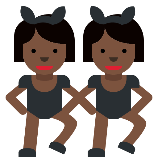 Люди з кролячими вушками, Тип-6 для Twitter (X) Twemoji 2.2.2