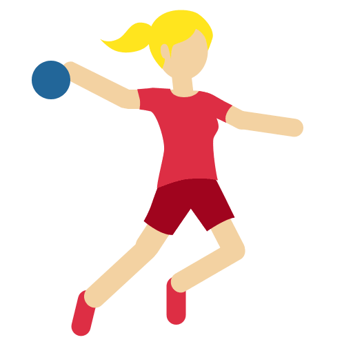 Persona Jugando Al Balonmano: Tono de Piel Claro Medio