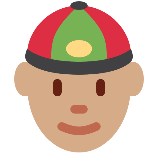 Persona Con Gorro Chino: Tono de Piel Medio