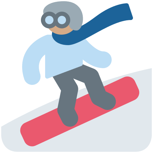 Practicante De Snowboard: Tono de Piel Medio