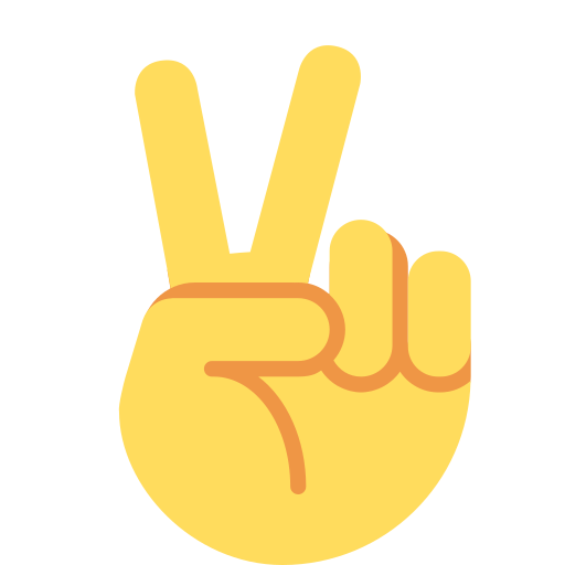 Mano Con Señal De Victoria