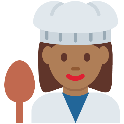 Chef Mujer: Tono de Piel Oscuro Medio