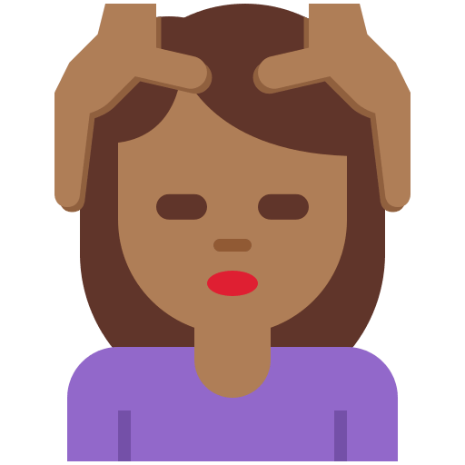 Mujer Recibiendo Masaje: Tono de Piel Oscuro Medio