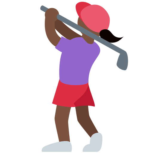 Mujer Jugando Al Golf: Tono de Piel Oscuro Mujer Jugando Al Golf: Tono de Piel Oscuro