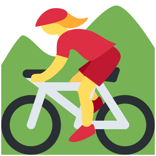 Mujer En Bicicleta De Montaña