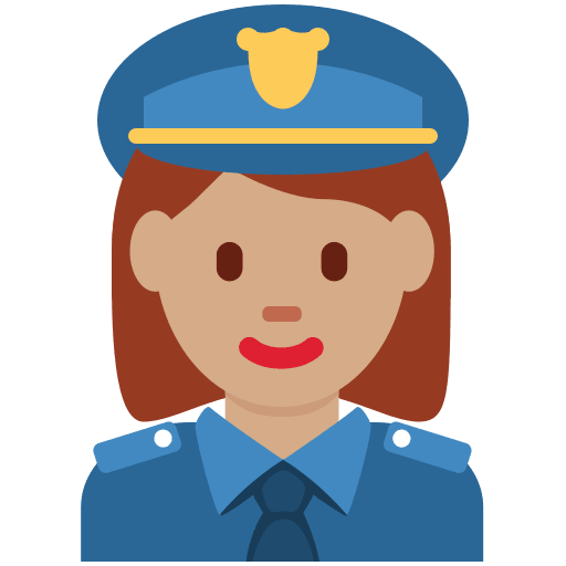 Agente De Policía Mujer: Tono de Piel Medio