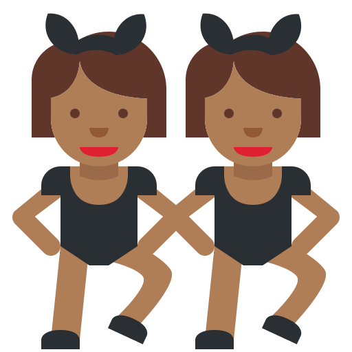 Женщины с кроличьими ушками на вечеринке, Тип-5 для Twitter (X) Twemoji 2.2.2