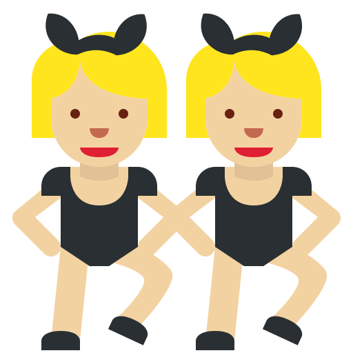 Женщины с кроличьими ушками на вечеринках, тип 3 для Twitter (X) Twemoji 2.2.2