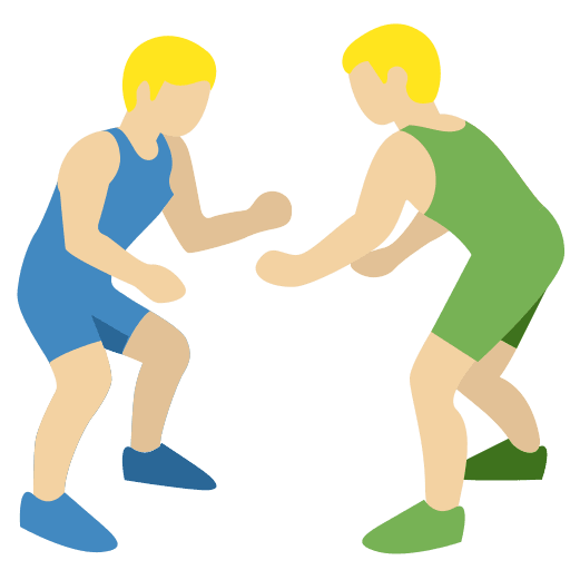 Борцы, Тип-3 для Twitter (X) Twemoji 2.2.2