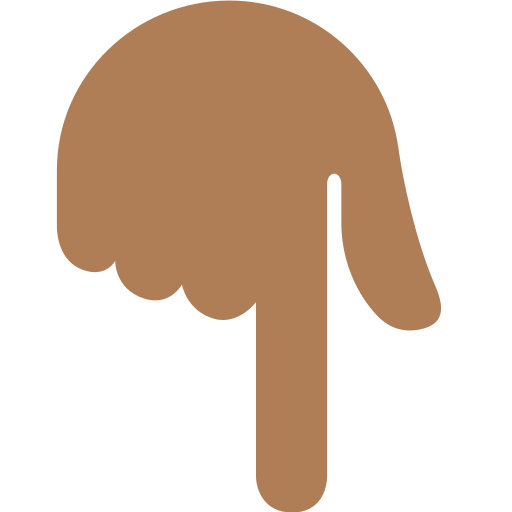Nach Unten Weisender Zeigefinger: Mitteldunkle Hautfarbe