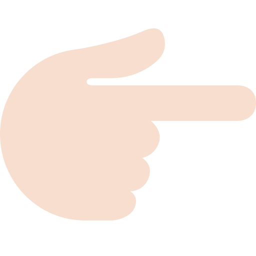 Nach Rechts Weisender Zeigefinger: Helle Hautfarbe