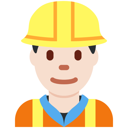 Bauarbeiter(In): Helle Hautfarbe
