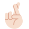 Hand Mit Gekreuzten Fingern: Helle Hautfarbe