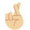 Hand Mit Gekreuzten Fingern: Mittelhelle Hautfarbe