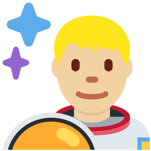 Astronaut: Mittelhelle Hautfarbe