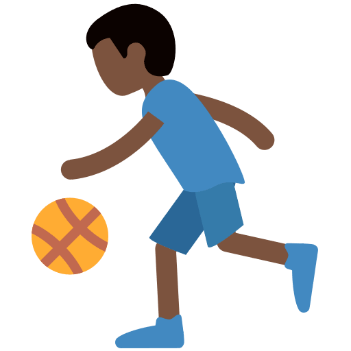 Mann Mit Ball: Dunkle Hautfarbe
