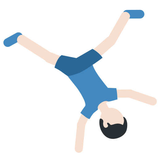 Rad Schlagender Mann: Helle Hautfarbe