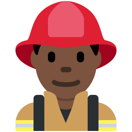 Feuerwehrmann: Dunkle Hautfarbe
