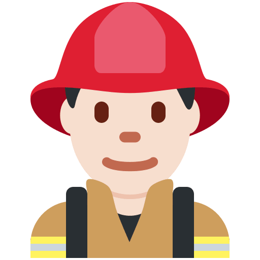Feuerwehrmann: Helle Hautfarbe