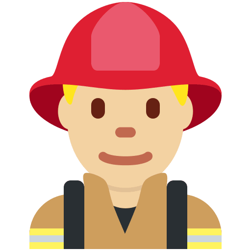 Feuerwehrmann: Mittelhelle Hautfarbe