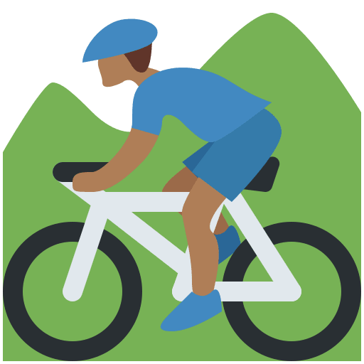 Mountainbiker: Mitteldunkle Hautfarbe