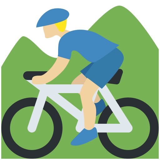 Mountainbiker: Mittelhelle Hautfarbe