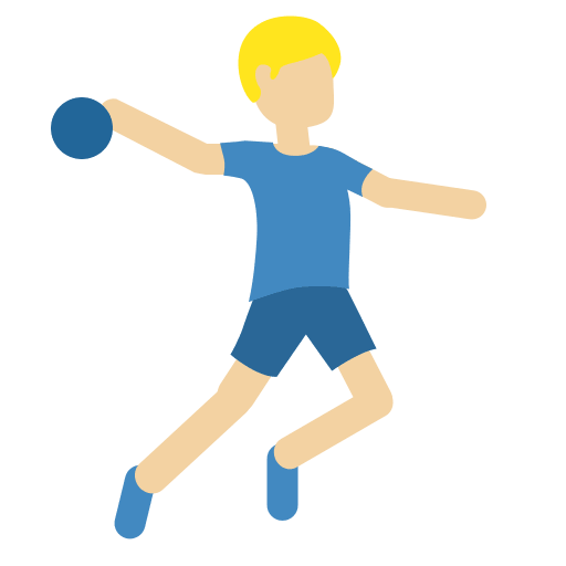 Handballspieler: Mittelhelle Hautfarbe