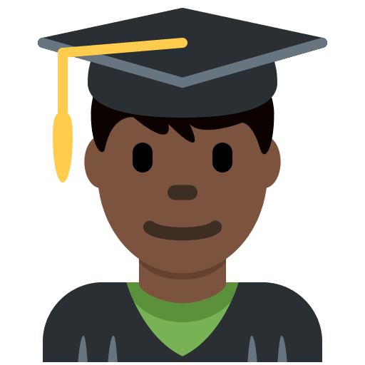 Student: Dunkle Hautfarbe