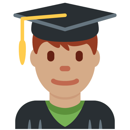 Student: Mittlere Hautfarbe