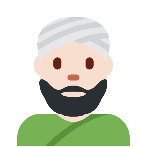 Mann Mit Turban: Helle Hautfarbe