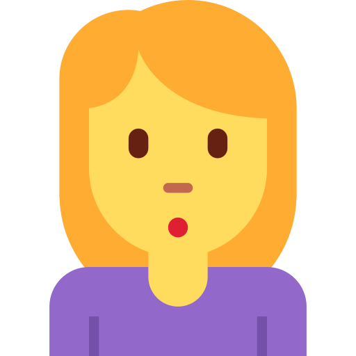 Schmollende Person