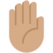 Erhobene Hand: Mittlere Hautfarbe