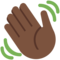 Winkende Hand: Dunkle Hautfarbe