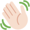 Winkende Hand: Helle Hautfarbe