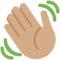 Winkende Hand: Mittlere Hautfarbe