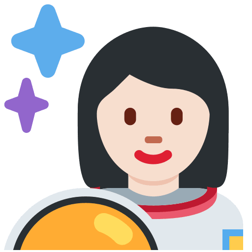 Astronautin: Helle Hautfarbe