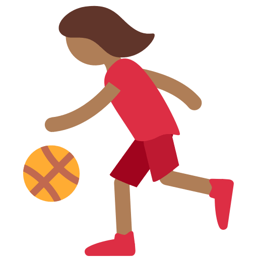 Frau Mit Ball: Mitteldunkle Hautfarbe