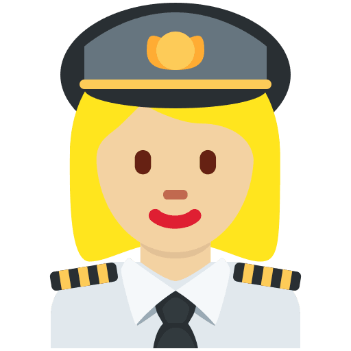 Pilotin: Mittelhelle Hautfarbe