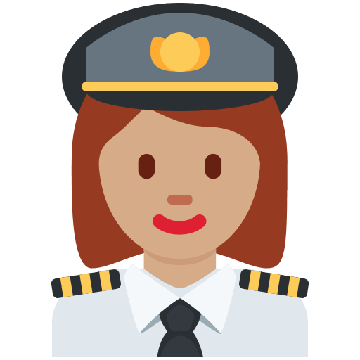 Pilotin: Mittlere Hautfarbe