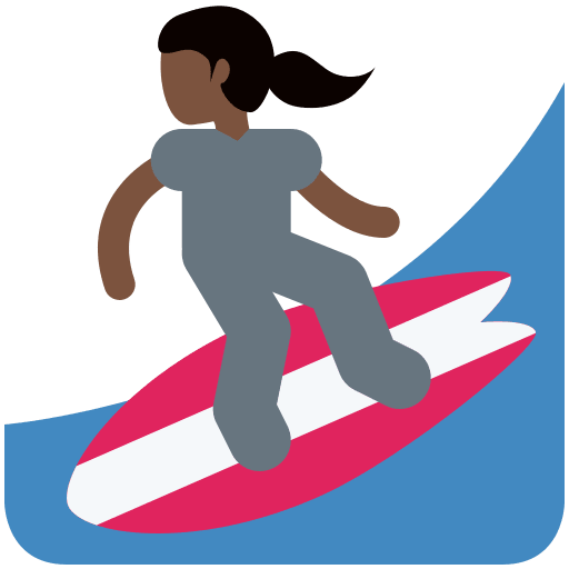 Surferin: Dunkle Hautfarbe