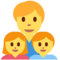家庭:男人,女孩,男孩 家庭:男人,女孩,男孩