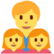 家庭:男人,女孩,女孩 家庭:男人,女孩,女孩
