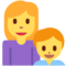 家庭:女人,男孩 家庭:女人,男孩
