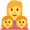 家庭:女人,女孩,女孩 家庭:女人,女孩,女孩