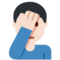 男生捂脸:较浅肤色 男生捂脸:较浅肤色
