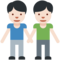 手拉手的两个男人:较浅肤色 手拉手的两个男人:较浅肤色