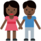 手拉手的一男一女:较深肤色 手拉手的一男一女:较深肤色