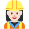 女建筑工人:较浅肤色 女建筑工人:较浅肤色