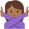 禁止手势女:中等深肤色 禁止手势女:中等深肤色